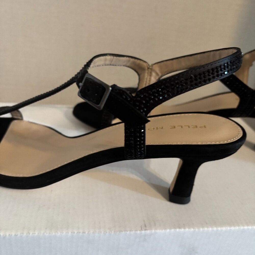 Pelle Moda Black Iya T-Strap kitten heels SZ: 8.5 - Picture 8 of 16